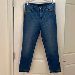 JBrand high waisted slit hem jeans